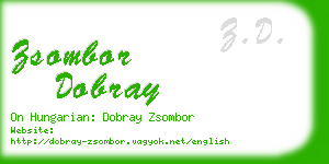 zsombor dobray business card